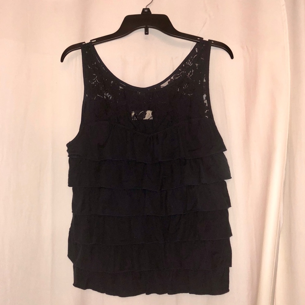 Lace + Ruffle Hollister Tank Top